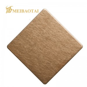 304 Color Coated Stainless Steel Sheet Vibration Finish for Interior Wall Panel Decoration Material