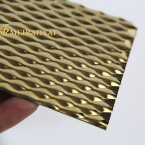 Custom stamp pvd color coating stainless steel decorative sheet for club/hotel/wall