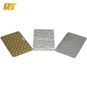 201 embossed stainless steel sheet for wall panels