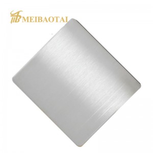 High Quality Grade 304 Stainless Steel Hairline Sheet for Decoration Material