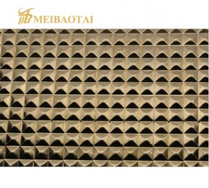 stamping  titanium gold mirror stainless steel plate with strong tactile sensation