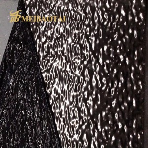 high quality black mirror stamp water ripple stainless steel sheet