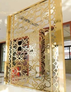 screen stainless steel hairline/mirror color pvd color coating stainless steel sheet decorative plate