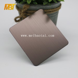 luxurious hairline bronze SS sheet for decorative steel sheet