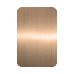 PVD Golden Rose Champagne Gold Hairline Design 1219*2438mm 0.65mm 201 Stainless Steel Plate Decorative Plate for Kitchen Applicance
