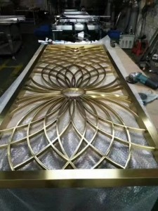 Color laser cut stainless steel sheet for interior screen decorative Wall panel