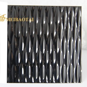 Hot Sale 5WL Patetrn Design Black Mirror Stamped Plate 4ft*8ft 201 Stainless Steel Plate 0.65mm Decoerative Plate for Wall Ceiling Plate