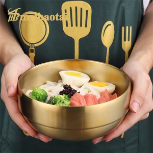 High Quality Anti-hot Bowl 304 Stainless Steel Bowl Silver Golden Bowl