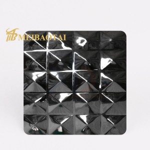 PVD Color Coating Golden Rose Black Blue Diamond Pattern Design 201/304 Stainless Steel Plate 1000*2000mm 0.85mm Stamped Decorative Plate