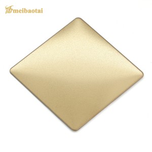 304 ss steel sheet Golden Hairline Pvd color coating  stainless steel decoration sheet