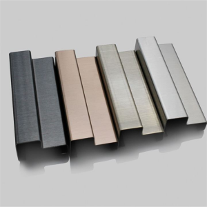 Cold formed 304 Grade Stainless Steel U Channel decorative sheet metal panels