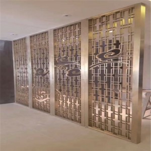 High Quality Luxury Decoration Divider 304 Stainless Steel Material Golden Black Rose Color Coating Decoration Divider Partition for Living Hall