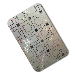 Mirror Rose Gold Etched Stainless Steel sheet