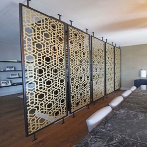 High Quality Luxury Decoration Divider 304 Stainless Steel Material Golden Black Rose Color Coating Decoration Divider Partition for Living Hall