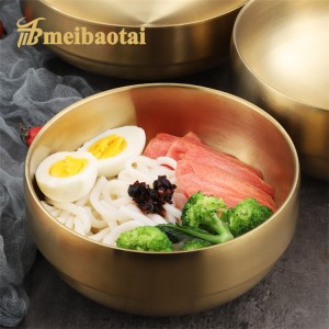 High Quality Anti-hot Bowl 304 Stainless Steel Bowl Silver Golden Bowl