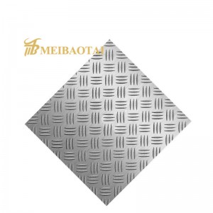 Ss304 Stainless Steel Sheet in Check Emboss Decoration
