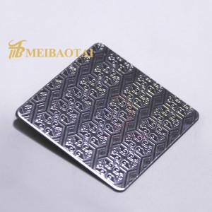 custom size and design embossing mirror color  stainless steel sheet decorative plate