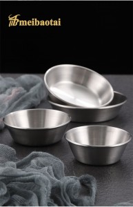 Metal Dish Golden Silver Polishing Design Finish Stainless Steel Saucer
