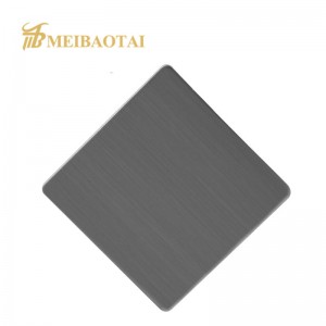 1219X2438mm 0.65mm 201 Stainless Steel Sheet PVD Rose Golden Black Color Hairline No.4 Brush Design Decoration Metal SS Plate