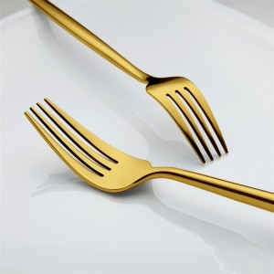 Gold Color Coating Grade 304 Stainless Steel Material Metal Knife Fork