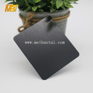 NO.4 satin black decorative steel sheet