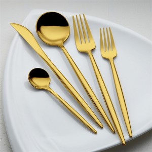 Gold Color Coating Grade 304 Stainless Steel Material Metal Knife Fork
