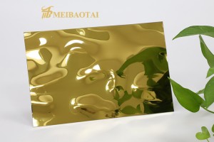 custom stamp gold mirror pvd color coating stainless steel sheet decorative plate