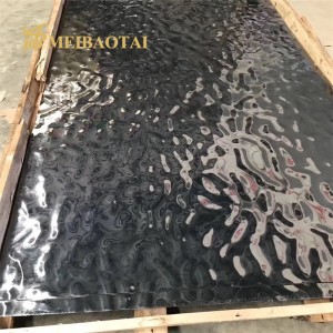 ASTM 316L chrome black stainless steel hammered plate rippled water wave sheets for  project