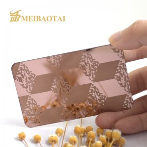 custom etching  mirror color pvd color coating stainless steel sheet decorative plate