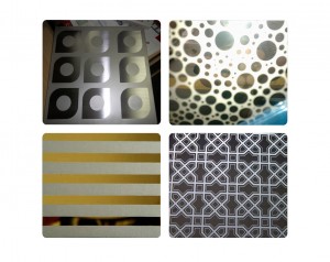 Custom pattern 304 etch stainless steel plate