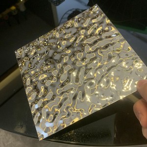 ss304 201 stainless steel sheet Silver Mirror water ripple sheet decoration ceiling ,wall