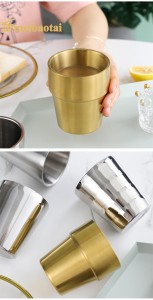 Drawing and Polish Finish Design Cup 304 Stainless Steel Material