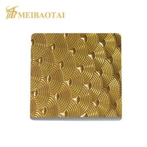 custom size and design  stamp mirror color pvd color  coating stainless steel sheet