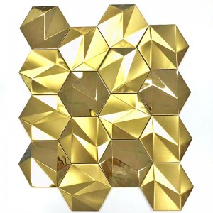 SS Mosaic Plate 304 Stainless Steel with Ceramic 8mm Thickness 300x300mm Size Wall Floor Plate
