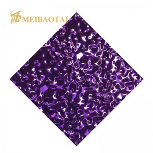 PVD Mirror Color Coating Stamped Finish Decorative Stainless Steel Sheet