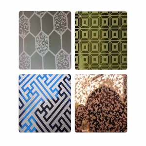 etched surface finish stainless steel sheet