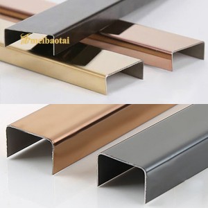 Metal SS U Tile Trim 304 Stainless Steel U Profiles