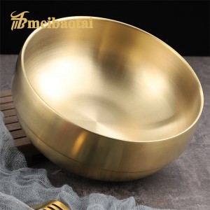High Quality Anti-hot Bowl 304 Stainless Steel Bowl Silver Golden Bowl