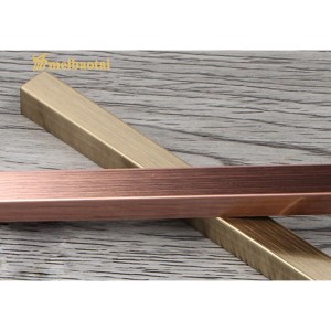 U CHANNEL DECORATION TILE 8MM WEIGHT 15MM WEIGHT 0.65MM THICKNESS GRADE 304 STAINLESS STEEL CHANNEL FOR CONENER DECORATION