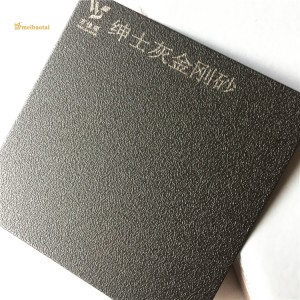Grey Sandblasted Anti-fingerprint Decorative Stainless Steel Sheet