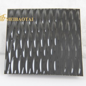 high quality stamp black mirror stainless steel sheet decorative plate