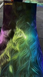 New Style rainbow color laser pattern Stainless steel color sheet decoration hotel, wall