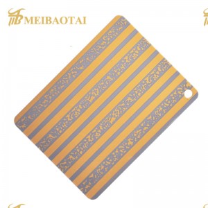 cusstom etching stainless steel sheet decorative elevator/wall
