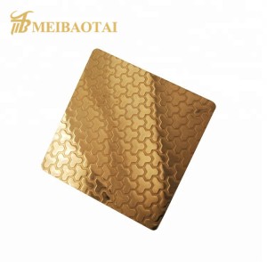 Grade 304 Etched Decorative Stainless Steel Sheet with Factory Price