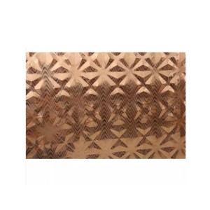 Mur de décoration de feuille d'acier inoxydable de miroir d'or Rose de SS201 304 0.65mm