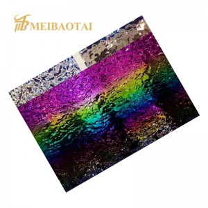 custom  stamp pvd color coating stainless steel  decoratibe sheet for club/ hotel/ wall