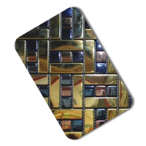 mosaic model embossed stainless steel sheet