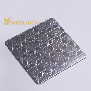 high quality emboss stainless steel sheet decorate plate