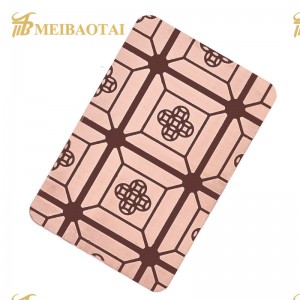Etched stainless steel plates for decorative  elevator