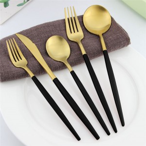 High Quality 304 Stainless Steel Knife Fork Set Metal Knife Fork